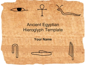 Ancient Egyptian Hieroglyph Template