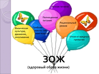 ЗОЖ
         (здоровый образ жизни)