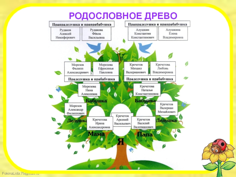 Заключение к проекту моя родословная