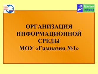 ОРГАНИЗАЦИЯИНФОРМАЦИОННОЙ СРЕДЫМОУ Гимназия №1