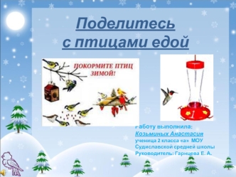 Поделитесь с птицами едой