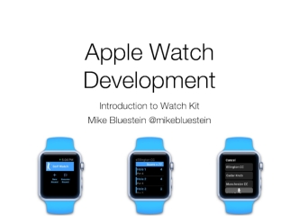 Apple Watch Development