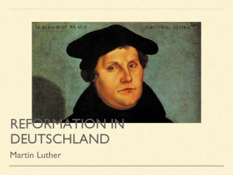 Reformation in deutschland. Martin Luther