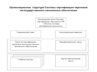 Организационная  структура Системы сертификации персонала негосударственного пенсионного обеспечения