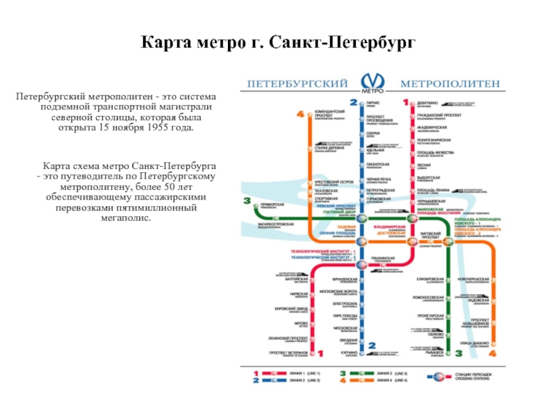 Схема метро спб 1955