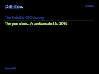 The Deloitte CFO Survey: A Cautious Start to 2016