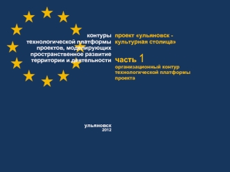 проект ульяновск - культурная столица 
вернуться в 
часть 1
организационный контур 
технологической платформы 
проекта