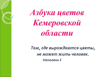 Азбука цветов Кемеровской области