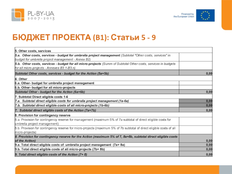 Оценка бюджета проекта