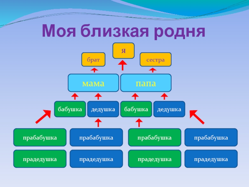 Моя родня презентация 1 класс школа россии