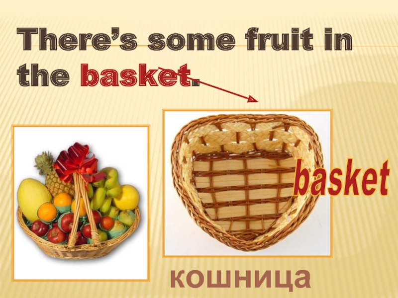 There is some fruit. Fruits in Basket. There are some Fruit. There's some celery in the Basket. Some Fruit or some Fruits.