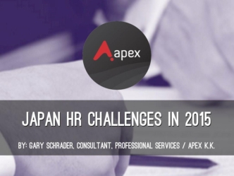 Japan HR Challenges in 2015