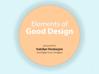 Elements of Good Design