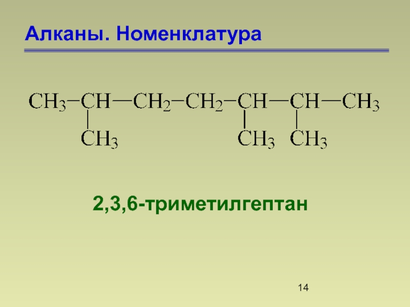 Номенклатура алканов презентация