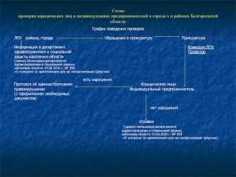 Схема проверки юридических лиц и индивидуальных предпринимателей в города х и районах Белгородской области