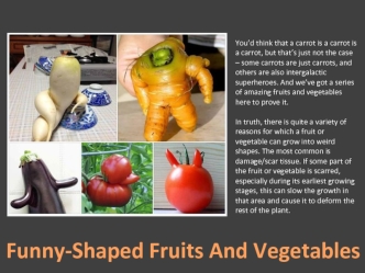 Funny-Shaped Fruits And Vegetables