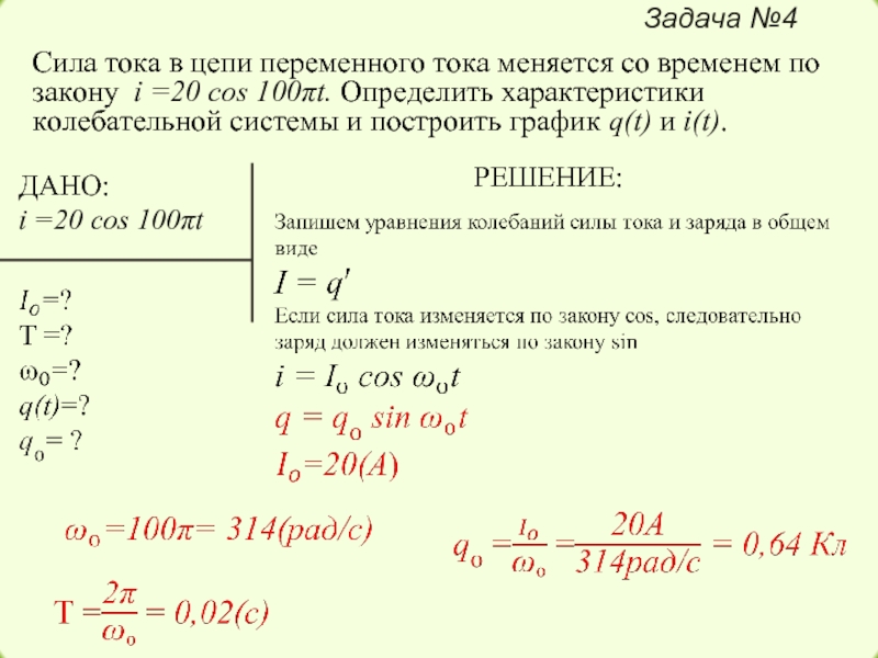 Ток изменяется по закону