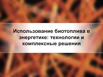 Использование биотоплива в энергетике: технологии и комплексные решения