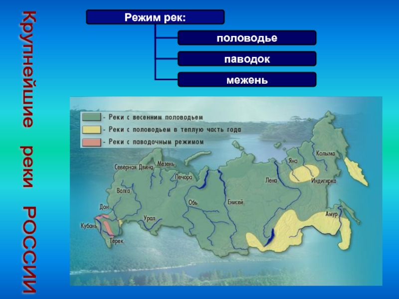 Описание режима реки. Режим рек России. Карта режима рек России. Графики режима рек Терек. Какой режим у рек России является преобладающим.