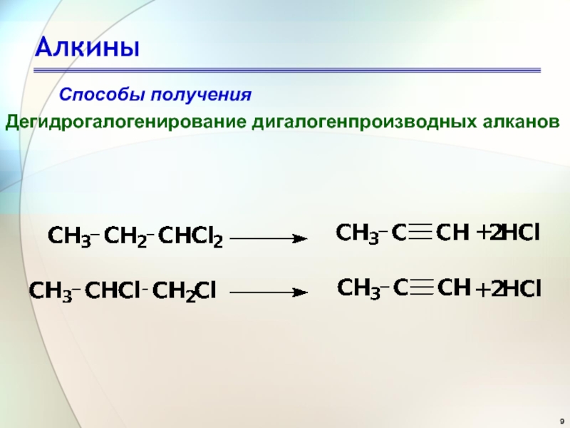 Способы получения алканов