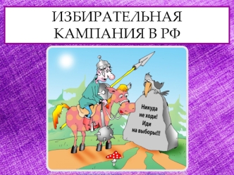 Избирательная кампания в РФ. Типы избирательных систем