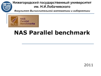 NAS Parallel benchmark