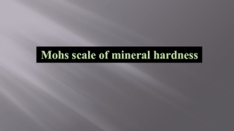 Mohs scale of mineral hardness