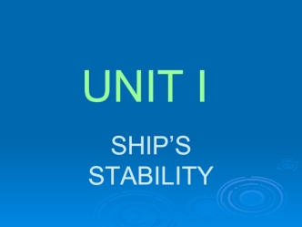 Ship’s stability