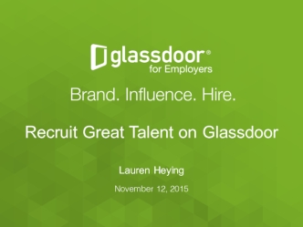 Recruiting Great Talent on Glassdoor