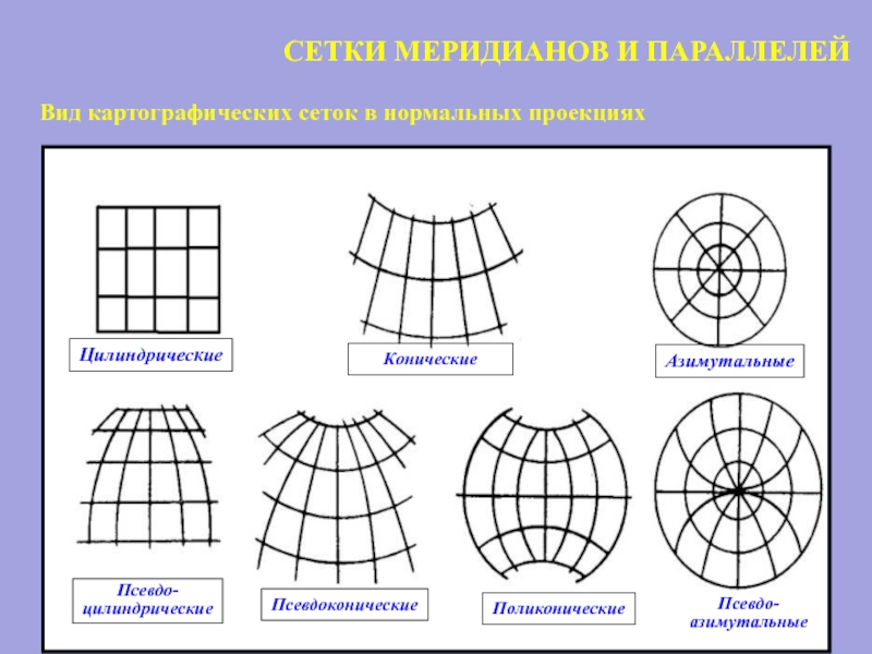 Картографическая проекция политической карты