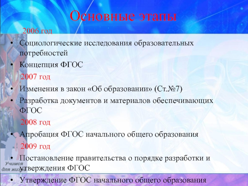 Социологический анализ образования. Концепция ФГОС.