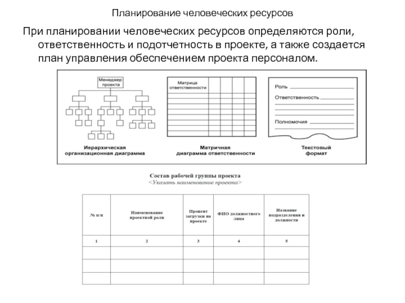 Планы по человеческим ресурсам определяют планы по человеческим ресурсам определяют