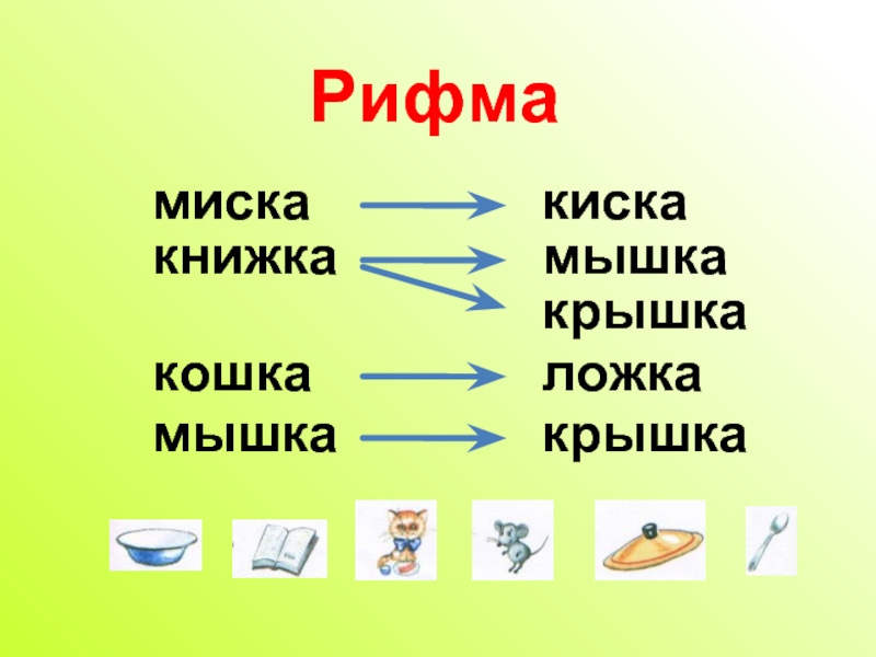 Рифма к слову рисовали