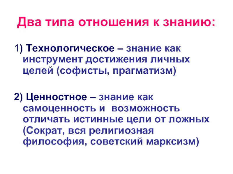 Технологические знания.