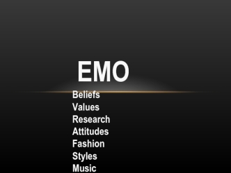 What is Emo. Emo is style of rock music characterised by melodic musicianship and expressive, often confessional lyrics