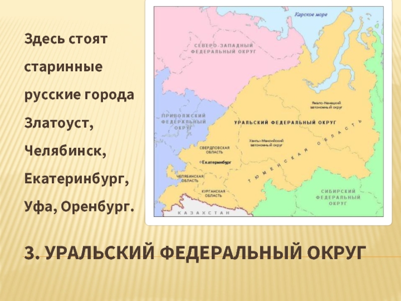 Екатеринбург какой федеральный округ. Уфа Уральский федеральный округ. Уральский федеральный округ презентация. Города входящие в УРФО. Презентация Уральского федерального округа.