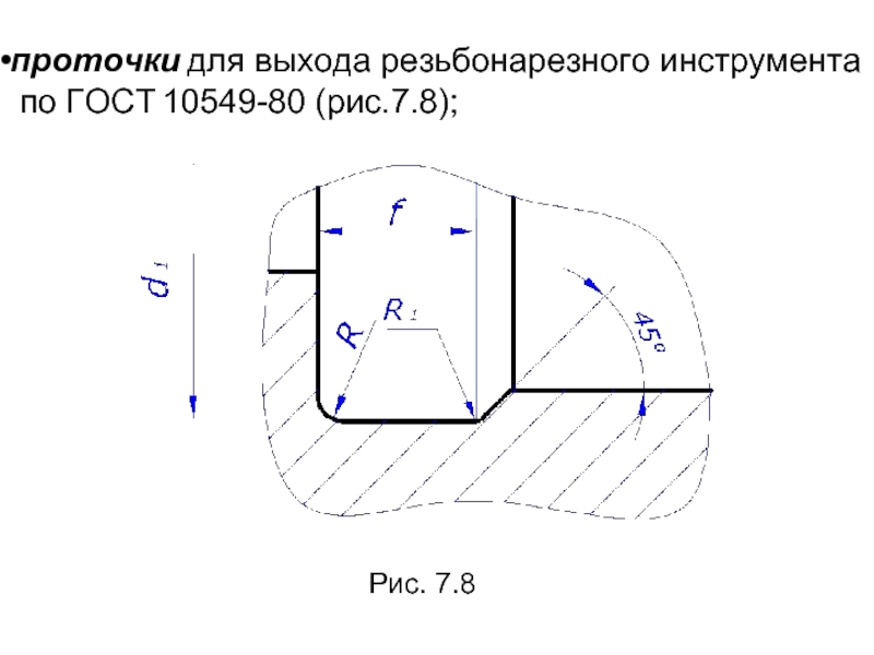 Что такое проточка на чертеже