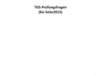 TGS-Prüfungsfragen