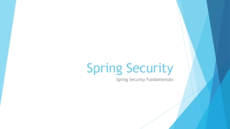 Spring security fundamentals