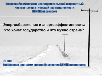 Энергосбережение и энергоэффективность: что хочет государство и что нужно стране?