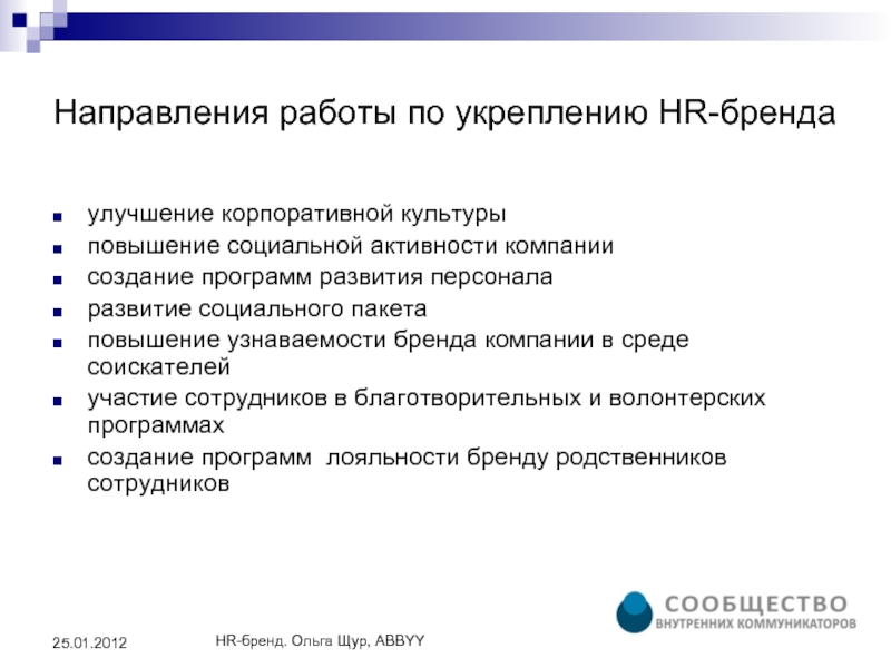 Презентация hr бренд