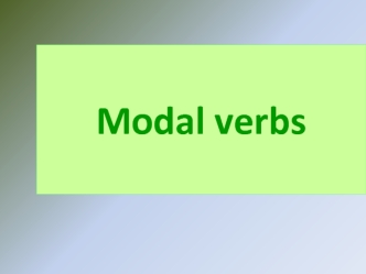 Modal verbs