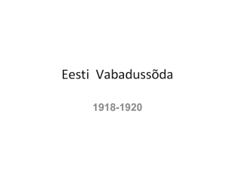 Eesti vabadussõda