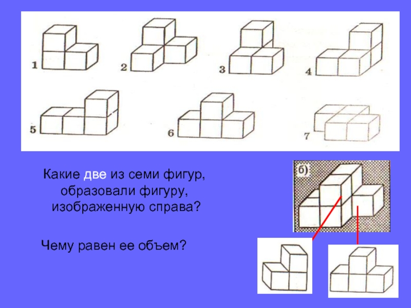 Чему равен объем фигуры изображенной на рисунке