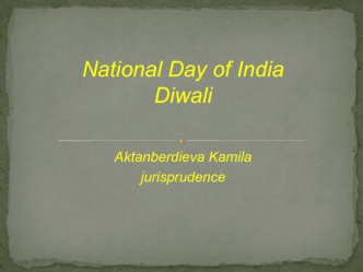 National Day of India Diwali
