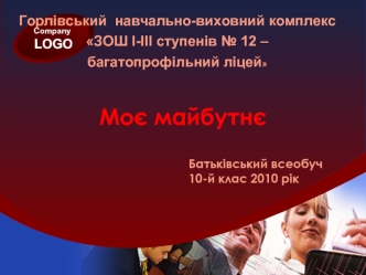 Моє майбутнє

Батьківський всеобуч  
10-й клас 2010 рік