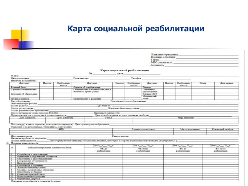 Карта социального сопровождения образец