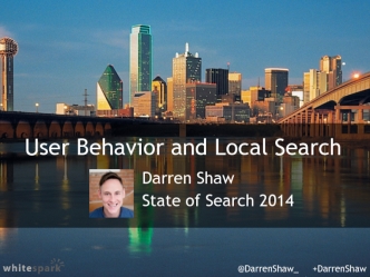 User Behavior and Local Search