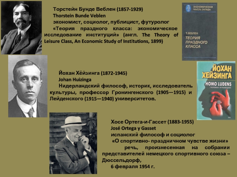 Спортивная теория. Теория праздного класса. Хейзинга Йохан и х.Ортега-и-Гассета. И. Хейзинга представитель. Игровые концепции культуры Ортега и-Гассет й Хейзинга.