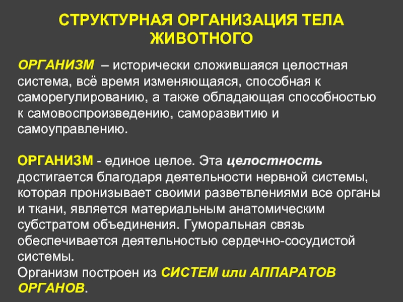 Сложившаяся система. Организм животных как целостная система. Структурная организация тела. Структурная организация человека. Структурная организация это в биологии.